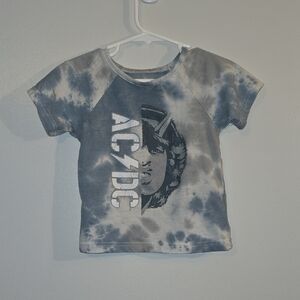 AC/DC Kids Tie-Dye T-Shirt - Black and Gray LOT R1